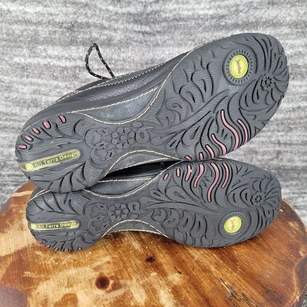 Jambu Women's Andes Sneaker 9.5 Black Leather All Terra Traction‎ Comfort Shoe
